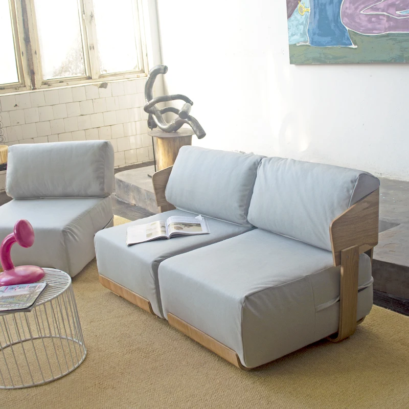 

Fabric leather combination sofa furniture
