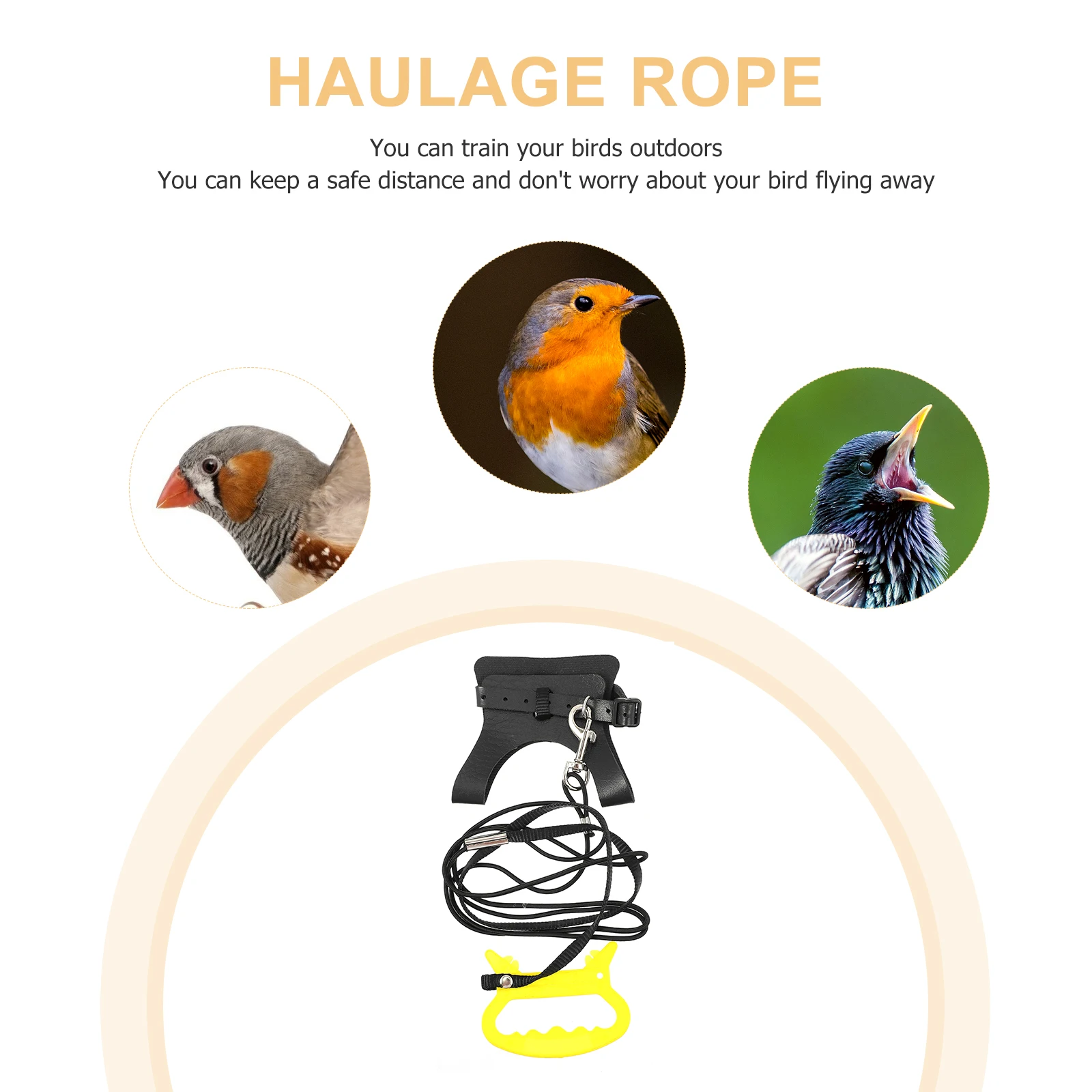 

Parrot Flight Vest Bird Harness Strap Leash for Parrots Suede Cockatiel Birds Training