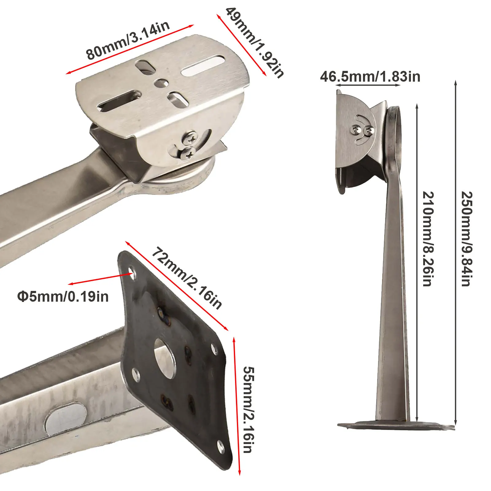 For Starlink Mini Mount Kit Adjustable 150 Degrees Angle Alloy Wall Bracket For Starlink Device Standard Dish Antenna
