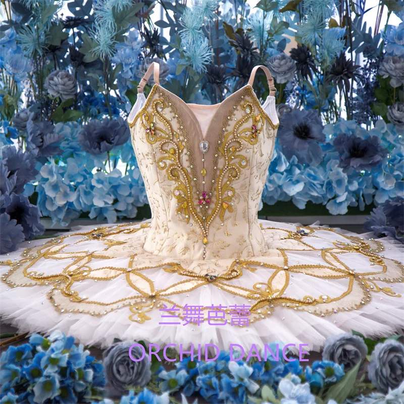 

Creative Design Professional High Quality Women Competition Performance Wear Girls Swan Lake Golden Ballet Tutu Costumes