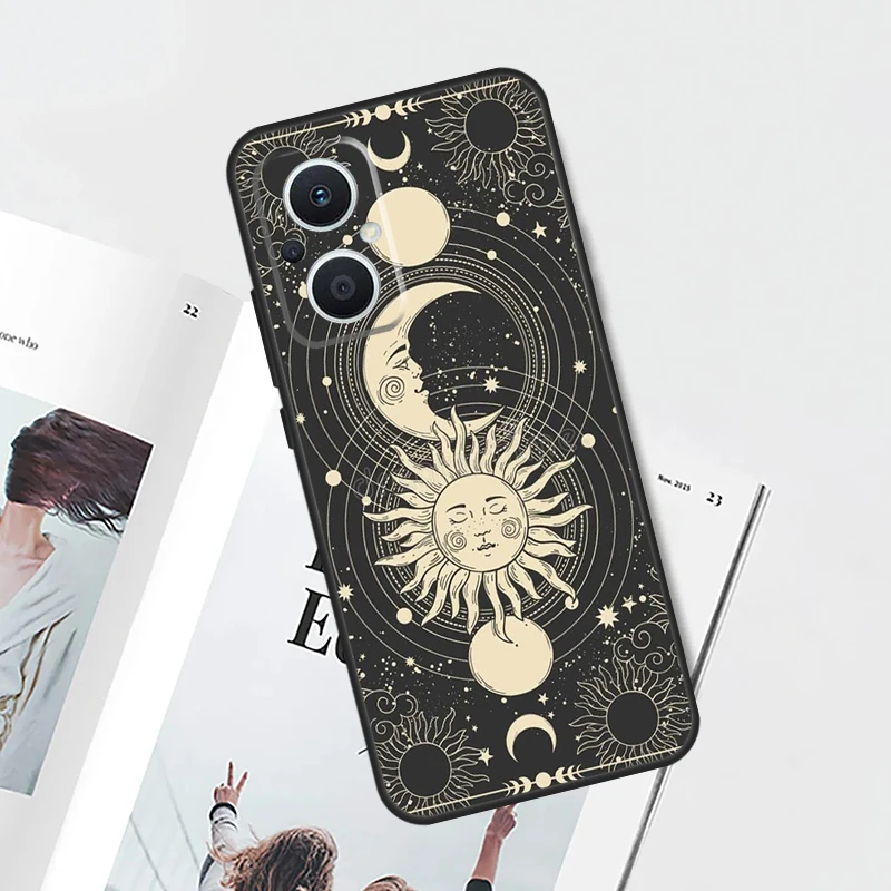 Witches Moon Tarot Case For OPPO Reno 8 7 6 5 4 Lite 5Z 4Z 2Z 8T 10 Pro OPPO Find X2 X3 Lite X5 X6 Pro Cover