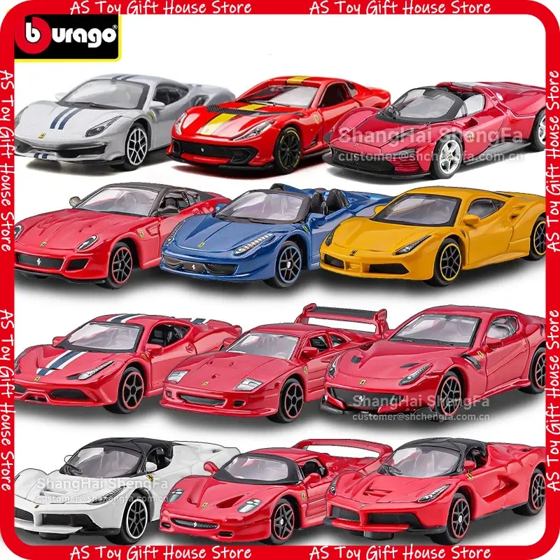 

Bburago 1:64 Diecast Alloy Car Model Ferrari SF90 LaFerrari F12tdf Simulation Sports Car Mini Collectible Gift For Car Fans