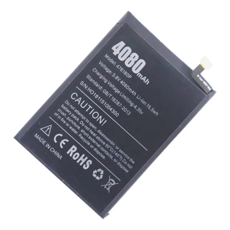 High Quality 476180P Mobile Phone Battery 3.8V 4080mAh For Doogee Vernee T3 Pro Brand New Replacement Battery