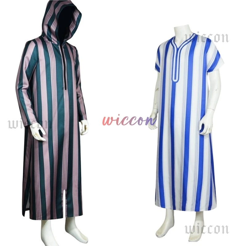 Men Muslim Costume Thobe Middle East Jubba Thobe Long Sleeve Islamic Robe Men Muslim Dress Saudi Arabic Hooded Thobe Abaya Male