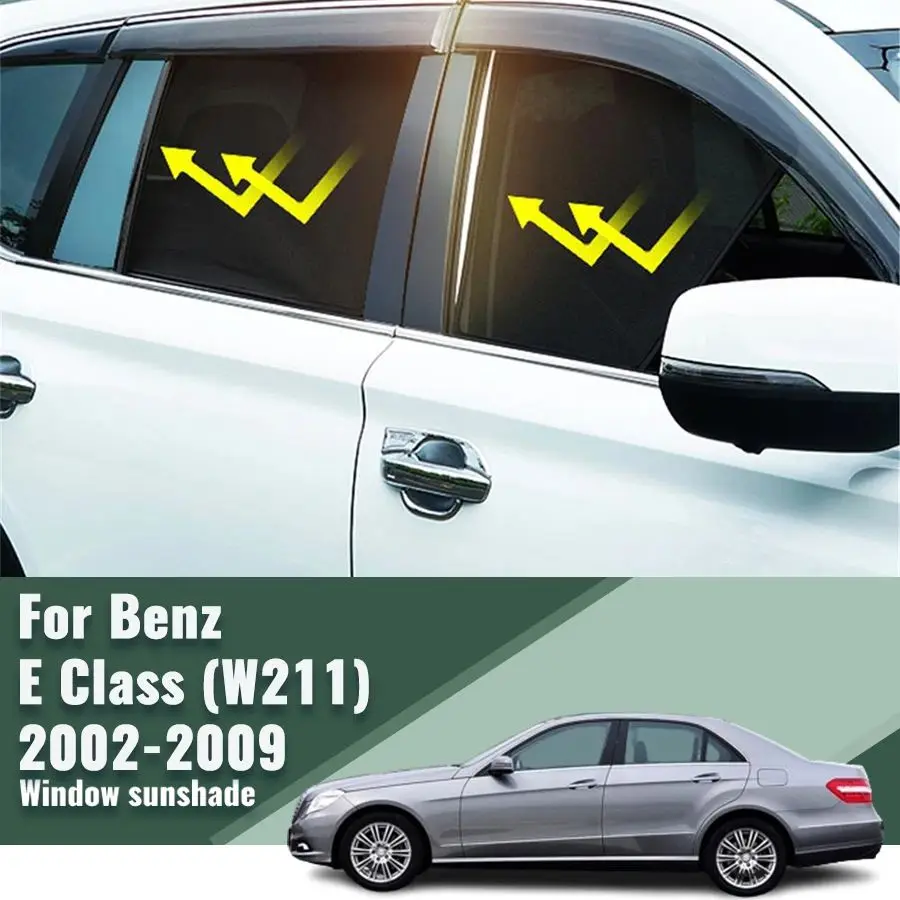 

For Mercedes Benz E Class W211 Sedan 2002-2009 Car Sunshade Shield Front Windshield Blind Curtain Rear Side Window Sun Shade