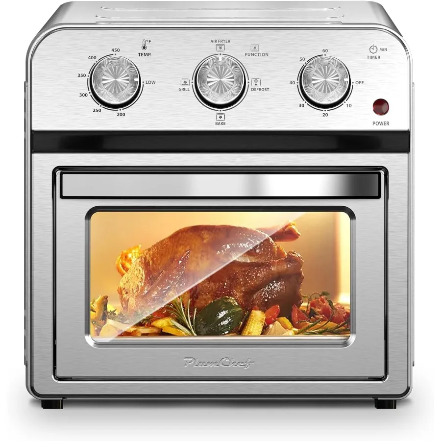 13QT Multifunktionaler Konvektions-Toaster, Ofen-Luftfritteusen-Kombination mit 360-Grad-Heißluftzirkulation für gesundes, ölfreies Kochen, einstellbar