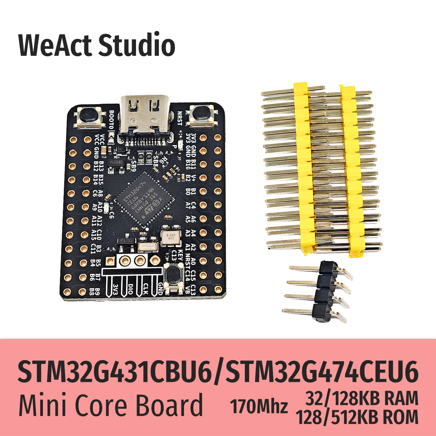 WeAct-Placa de demostración de núcleo STM32G4 STM32G474CEU6 STM32G431CBU6 STM32G431 STM32G474 STM32