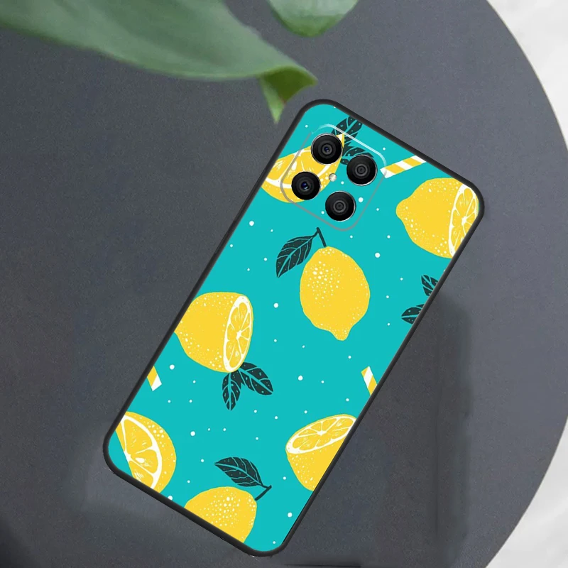 Fruit Lemon For Huawei Honor X9a X7 X8 X9 50 70 P20 P40 P30 Lite Mate 50 Pro Nova 5T P Smart 2021 Case