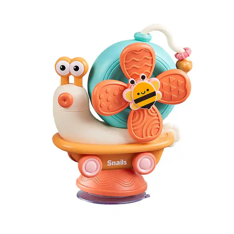 Giocattolo spinner per lumache staccabile |   Mulino a vento a ventosa e auto sensoriali – Gioco di viaggio creativo per abilità motorie fini per bambini 0-12 mesi