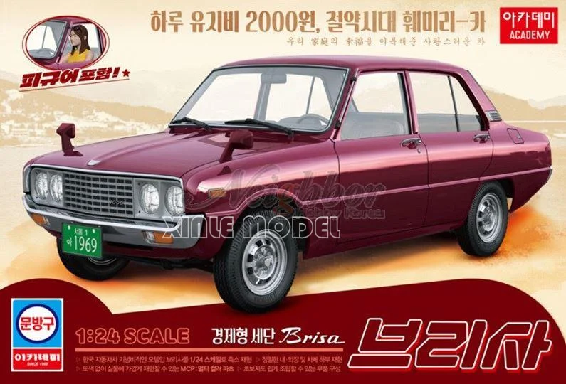 

Academy model 1/24 15617 Kia Brisa MCP w/Girl Driver Figure Plastic Assembled Model Kit