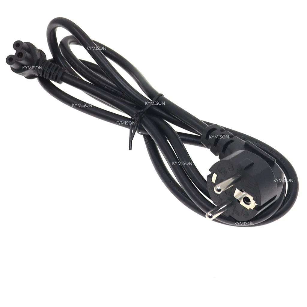 Imagem -03 - Angular Cabo de Alimentação para Laptop Cabo de Extensão Monitor pc Adaptador Alemanha Prong Iec 60320 c5 para eu 1.5m 5ft up