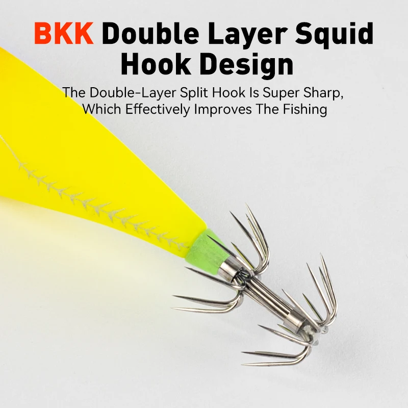 LEYDUN Luminous Horizontal Squid Jig Wood Shrimp Squid Hook 5pcs Fishing Lures LEYDUN Octopus Cuttlefish Shrimp Saltwater Baits 썸네일 6