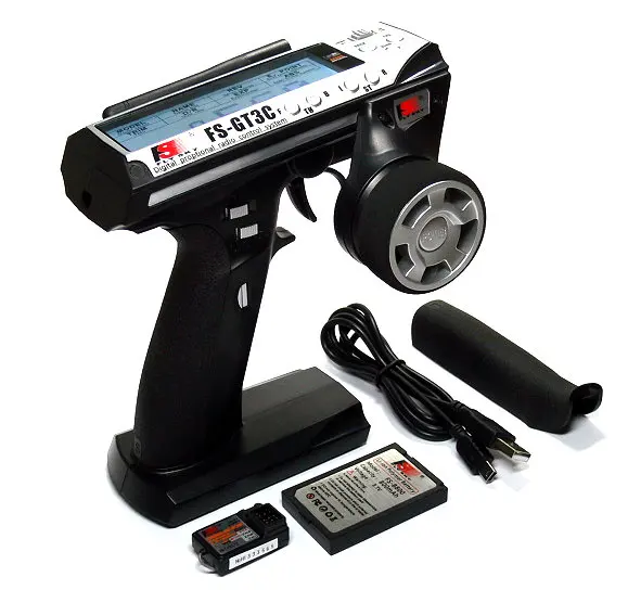 Flysky FS-GT3C FS GT3C 2.4G 3CH RC CAR System /w Battery GR3C Receiver Radio Controller