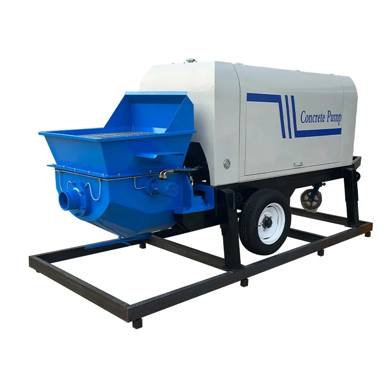 Concrete Pump Truck Machine Trailer Conveying Pouring Pump Concrete Pump