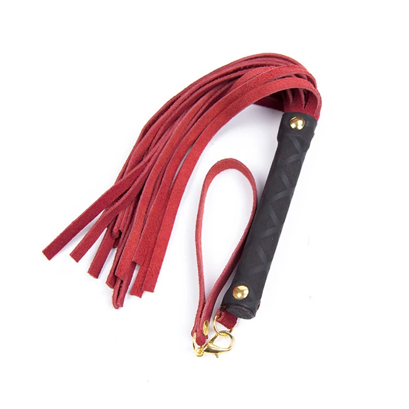 High Quality Pu Leather Pimp Hand Cuffs Queen Colourful Horse Racing Riding Crop Party Flogger Riding Whip