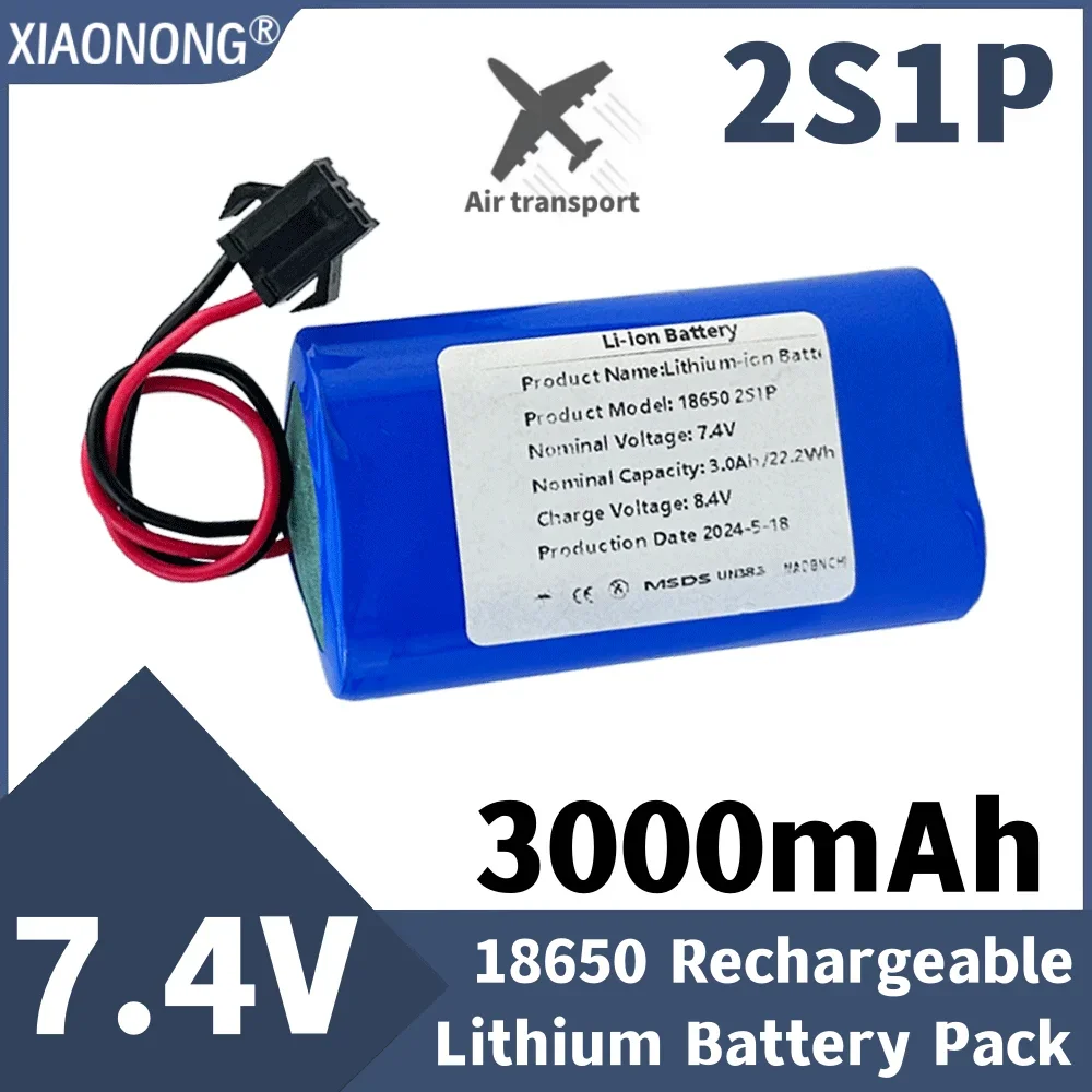 

7.4V 2S1P 3000mAh18650 Lithium Battery Pack ,For Fishing LED Light Bluetooth Speaker 8.4V Emergency DIY Batteries