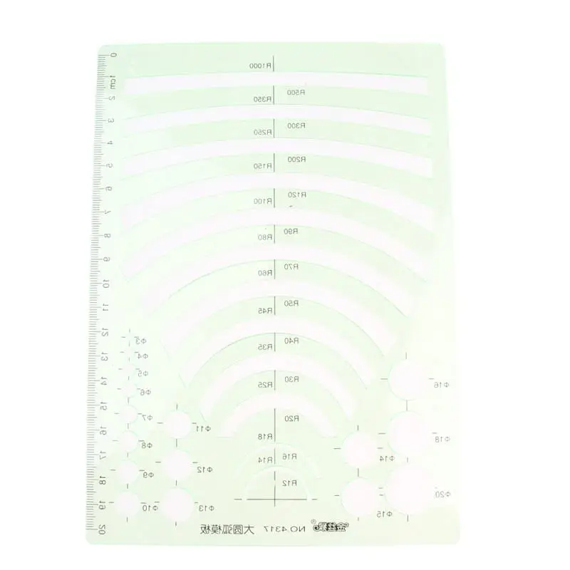 Large Stencils Templates Drawing Template Plastic Arc Stencil Geometric Shape Ruler for Art and Engineering