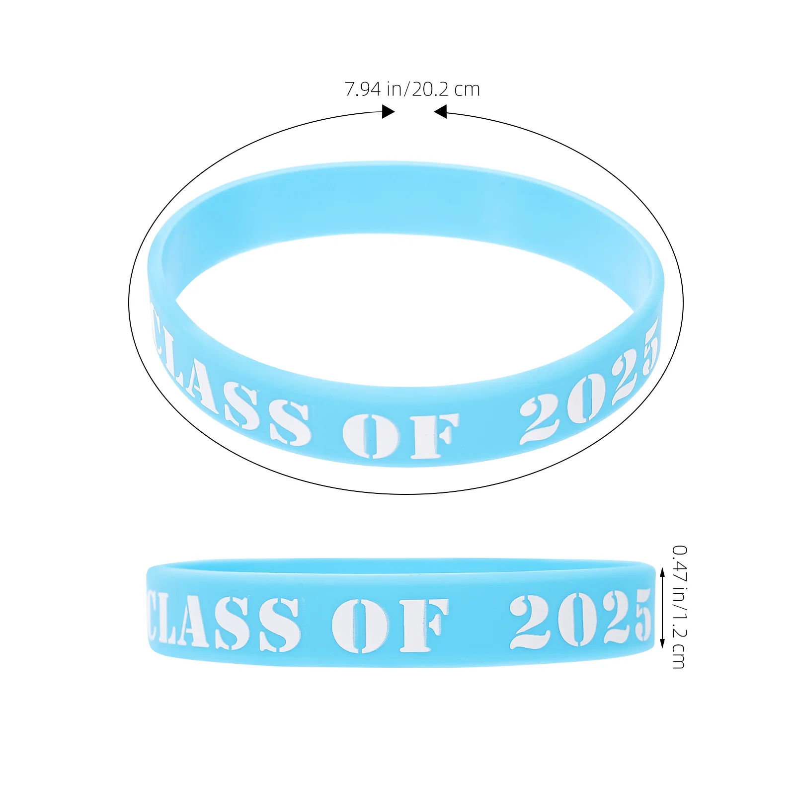 25 Pcs Graduation Party Wristbands School Supplies Silicone Bracelets Themed for