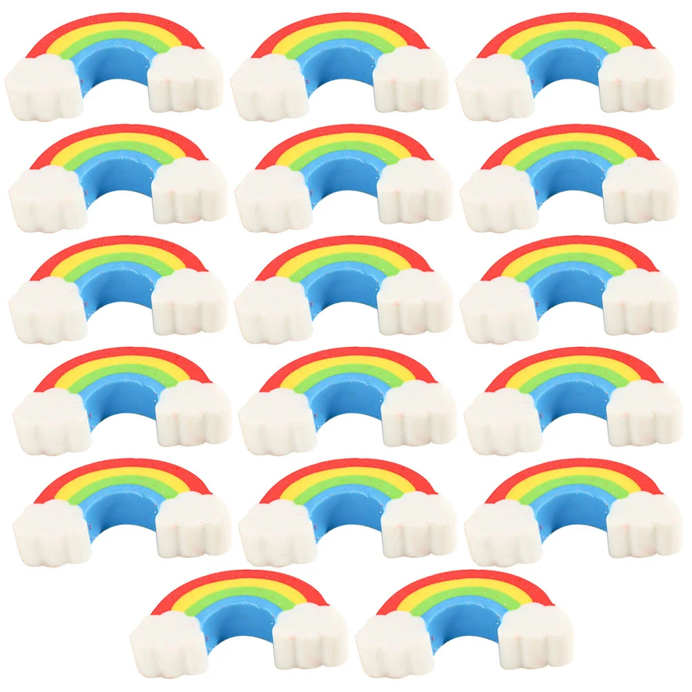 100 Pcs Rainbow Bridge Eraser Mini Erasers Adorable Pencil Cake for Office Drawing Accessory Cute