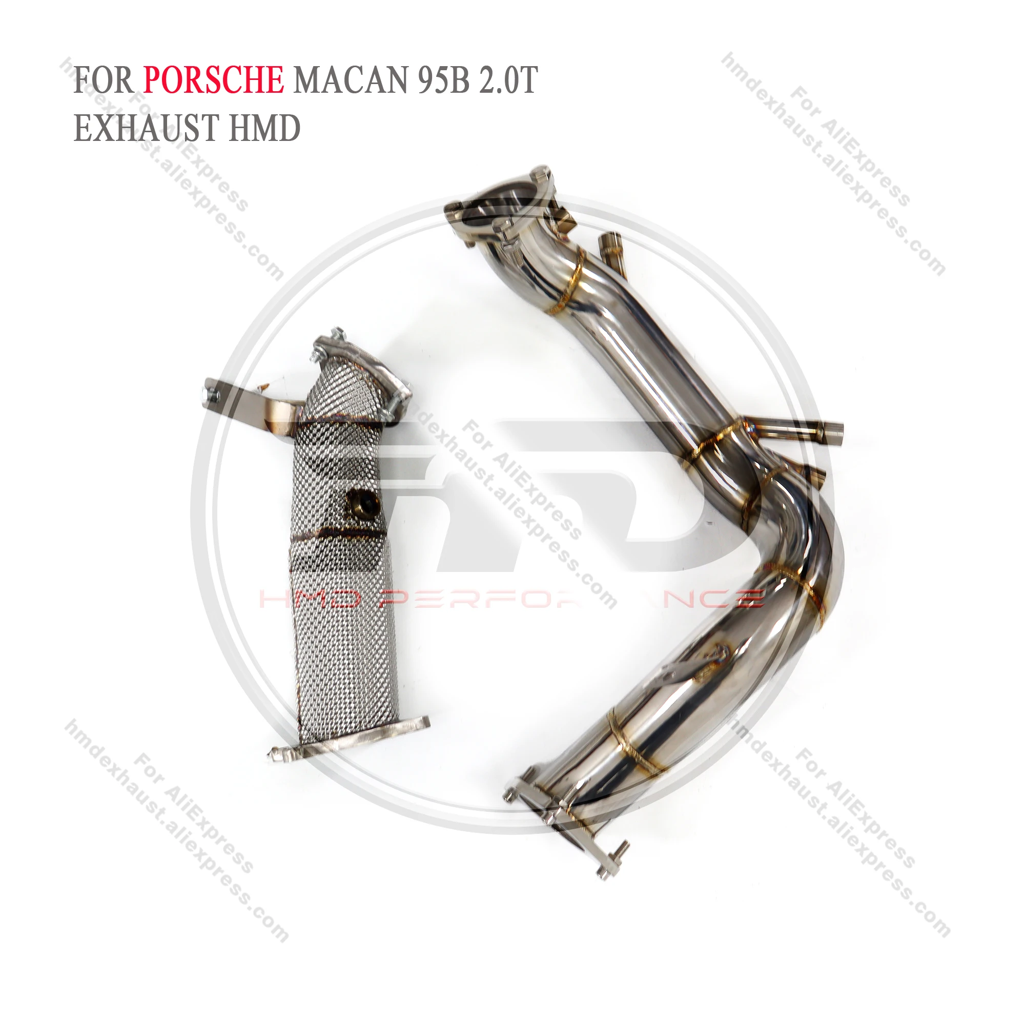 High Quality Downpipe For Porsche Macan 95B 2.0T 2020+ With OPF Stainless Steel Exhaust System Heat Shield High Performance HMD