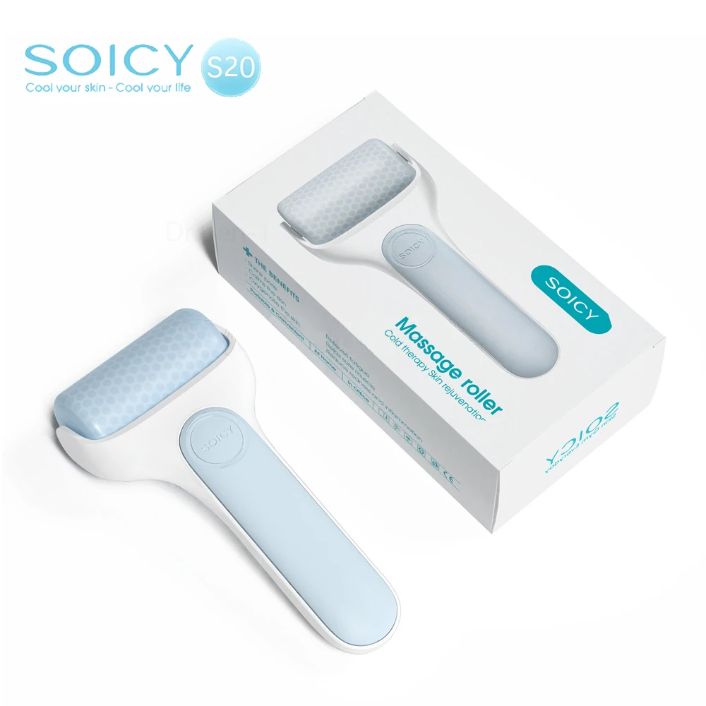 

Soicy S20 Ice Roller Facial Massage For Skin Care Roller Puffiness Pain Relief Minor Injury Beauty Tools With Protective Box