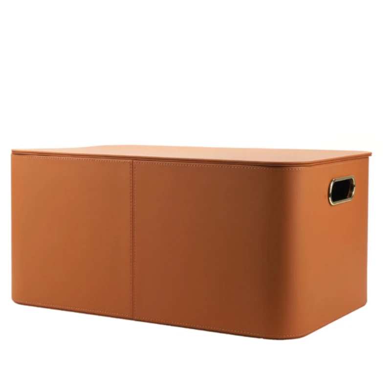 

Car trunk storage box, car supplies large thickened storage basket with lid, trunk storage box