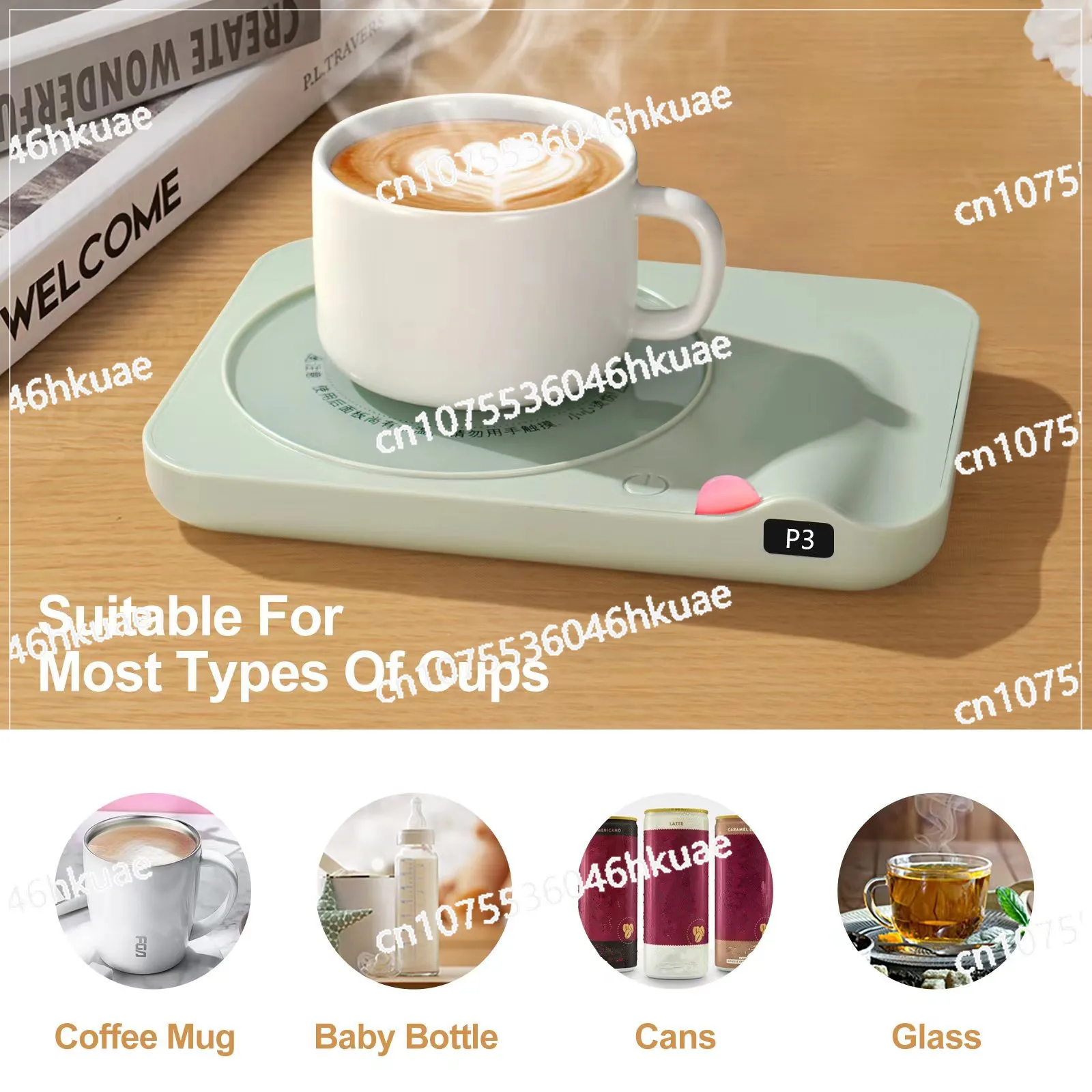 Heating Cup Cushion Third Gear Temperature Adjustment 80 Degrees Constant Temperature Office Desktop Coffee Warm Coaster