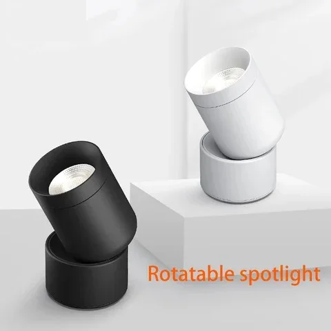 Surface Mount Downlight 360 Rotation Adjustable Led SpotLight 9W 110V Aluminum Ceiling Wall Lamp For Home