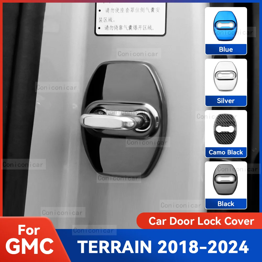 

Auto Car Door Lock Protect Cover Emblems Case Stainless Steel Decoration For GMC TERRAIN 2018-2024 Protection Accessories