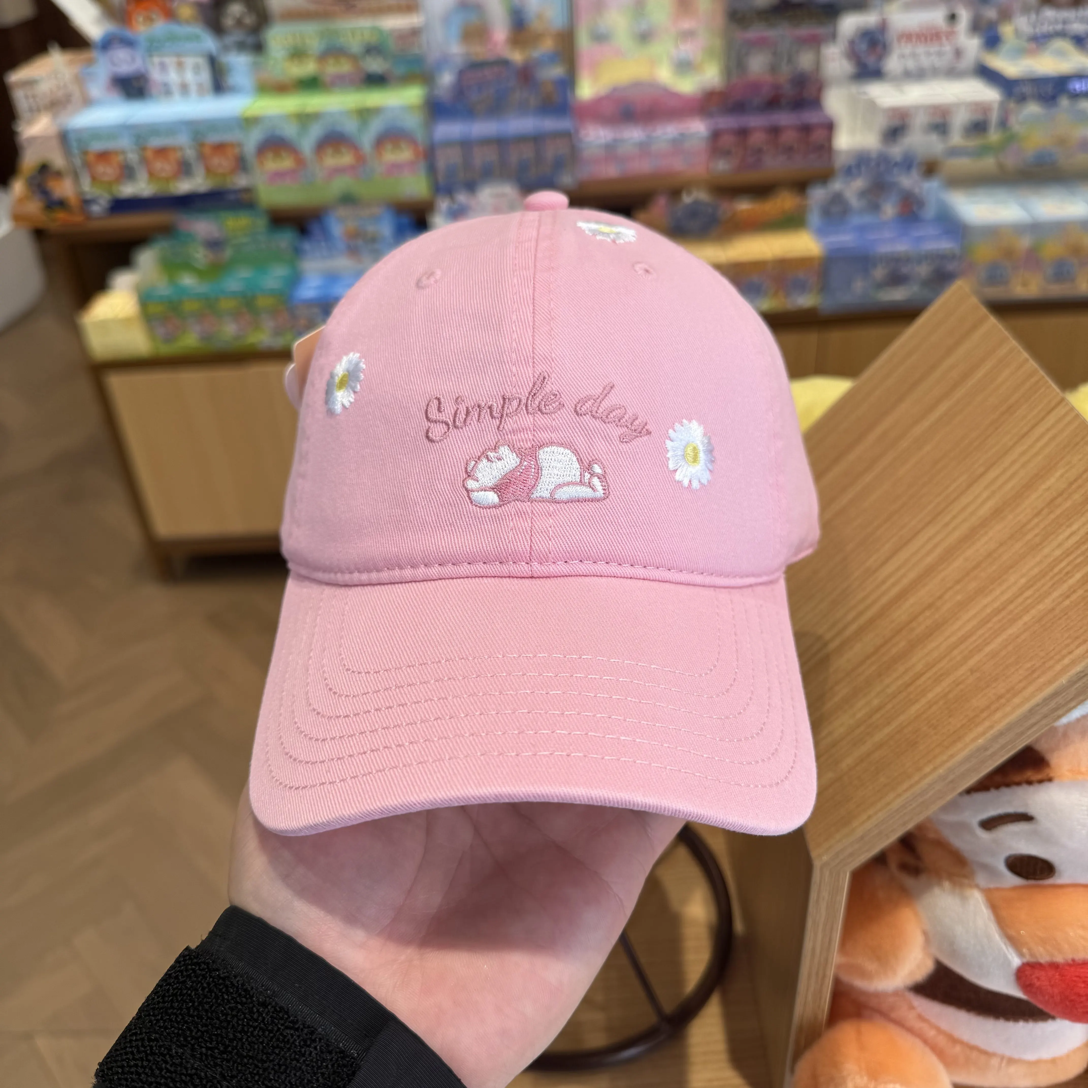 

Disney Winnie the Pooh Daisy Pink Embroidered Baseball Cap Cute Cartoon Adjustable Sun Hat Spring Summer Gift