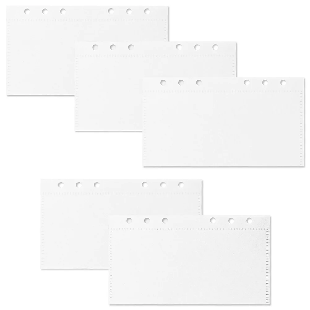 5 Pcs Loose-leaf Pp Bag Divider Replaceable Budget Pocket Book Inserts Binder Daily Use Small Reusable