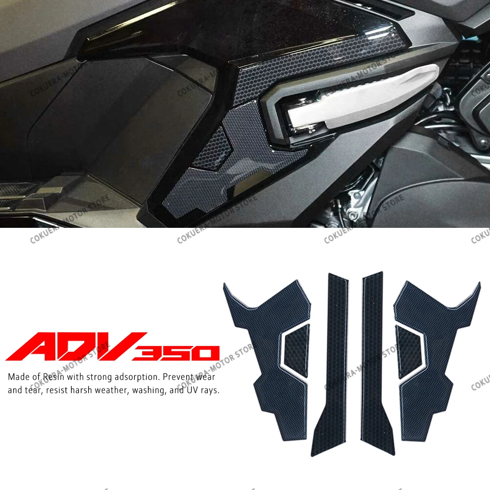 

For Honda ADV350 2022-2023 Motorcycle Footrest Compatible Protection 3D Resin Protection Sticker