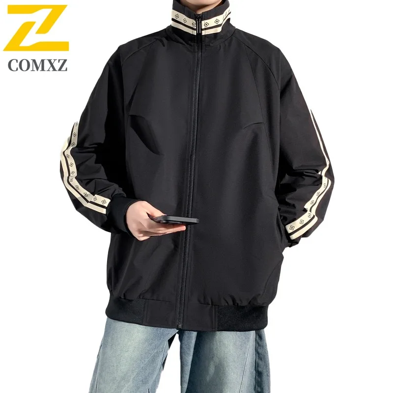 سترات COMXZ للرجال رياضية متعددة الاستخدامات للسفر والتخييم فضفاضة قابلة للتنفس والمشي لمسافات طويلة ملابس خارجية مقاومة للرياح والمشي وركوب الدراجات