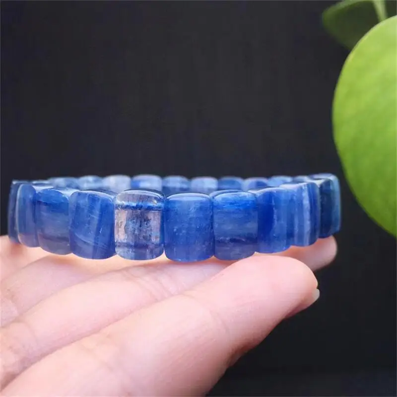 10MM Natural Kyanite Bangle For Women Summer Dopamine Charm Healing Fengshui Jewelry Accessories 1PCS