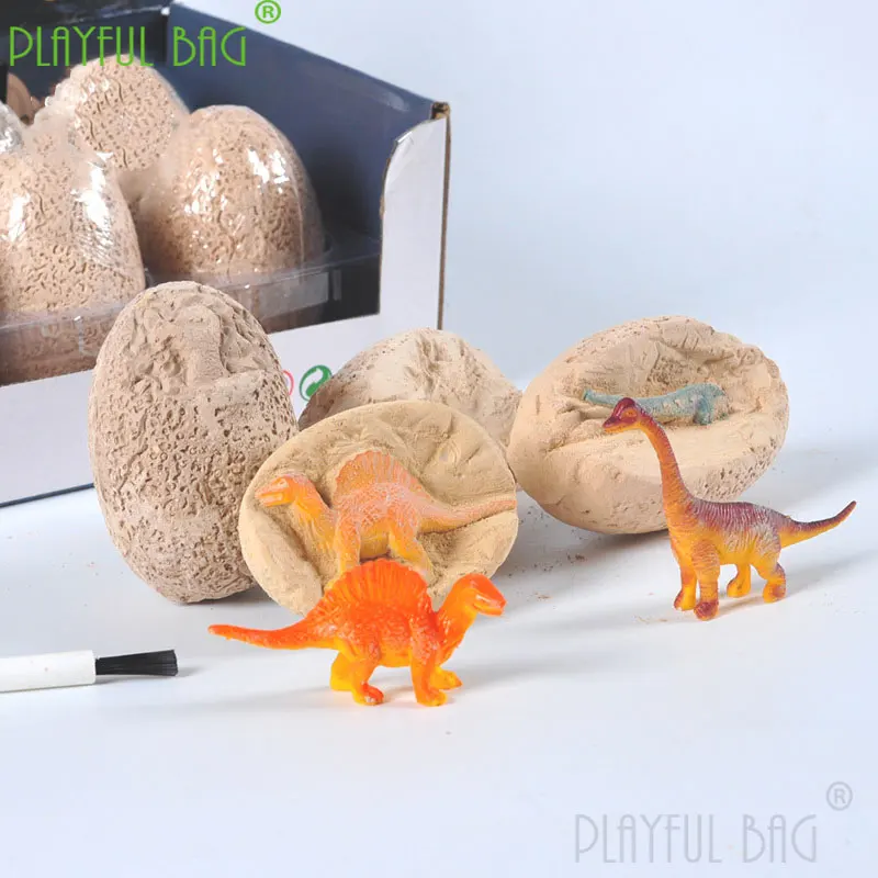 Puzzle DIY ornaments dinosaur fossils popular science education dinosaur eggs 12 boxed archaeological excavation toys ud18