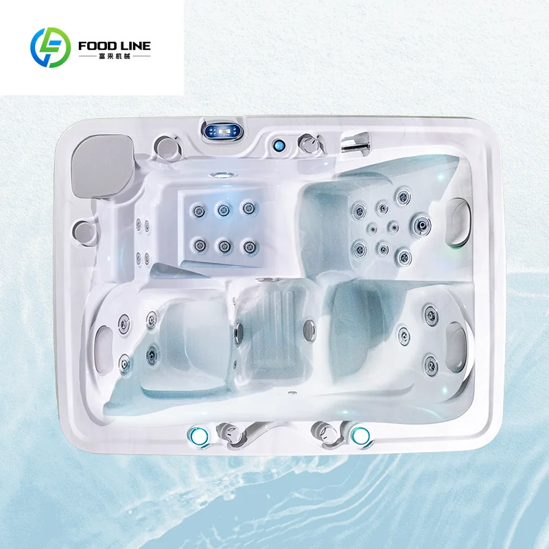 Economic Popular 3 Person Hot Tub Bathtub Outdoor Acrylic Hot Tub Balboa Whirlpool Spa Hydrotherapy Hot Tub with Wifi