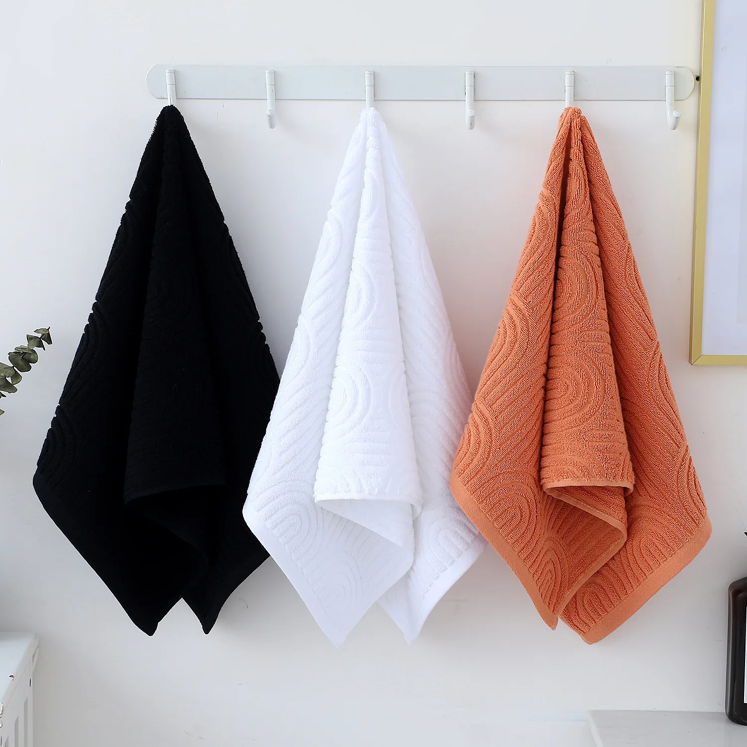 Cross-border 100% Cotton Towel, 40×75 Cm Large Towel, Soft and Highly Absorbent Face Towel, Extra-thick Adult Face Towel