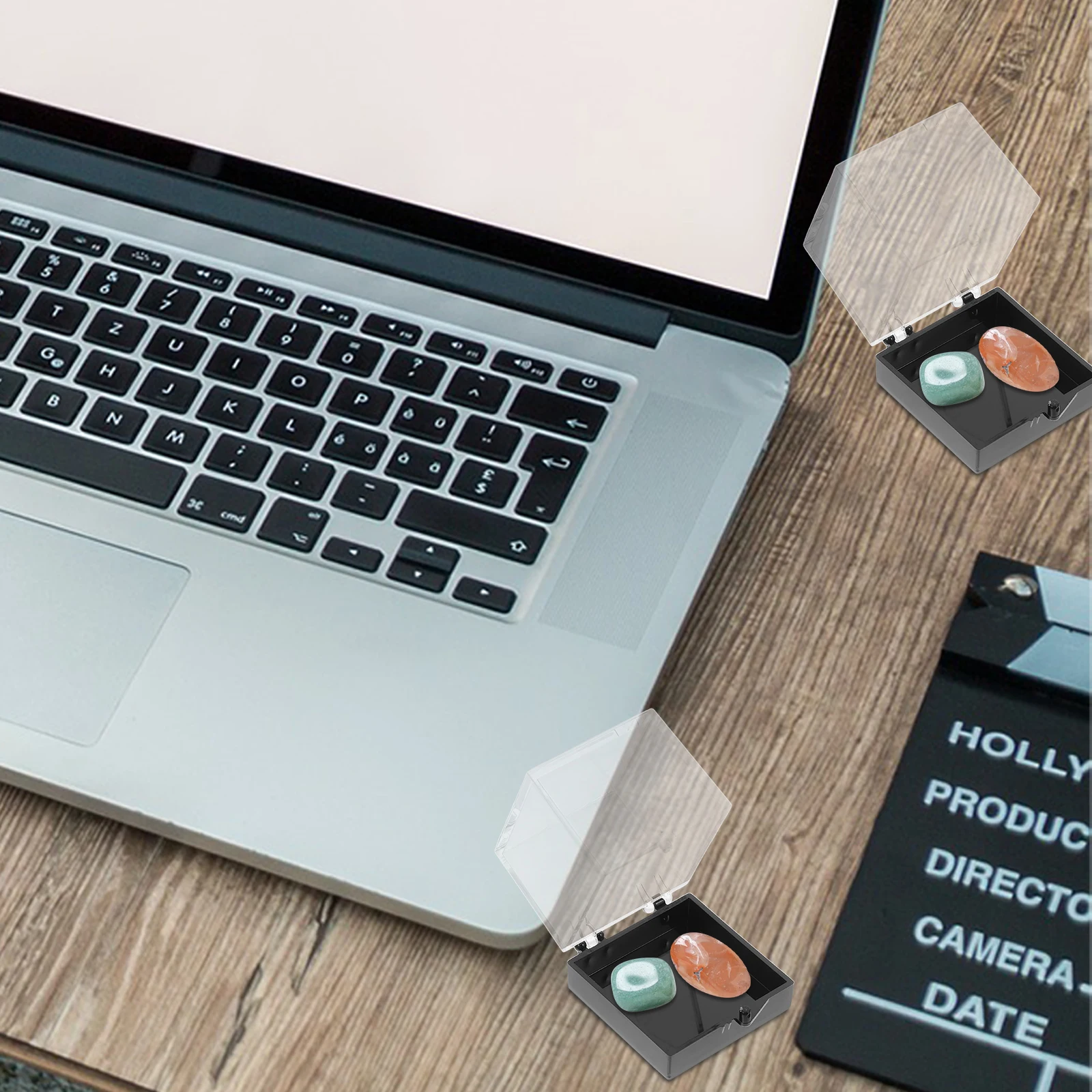 

6 Pcs Clear Display Case Display Box 35x35x35 Black Base Transparent Mineral Case Rock Collection Storage Cabinet