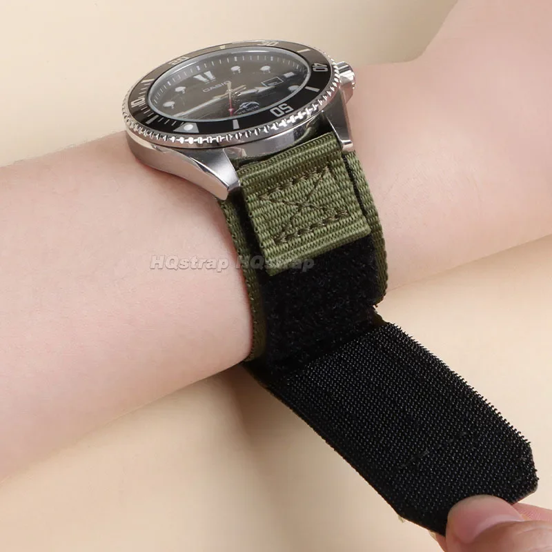 Ремешок нейлоновый спортивный для наручных часов, ТОЛСТЫЙ цветной сменный браслет для мужчин и женщин, аксессуары для часов, 20 мм 22 мм