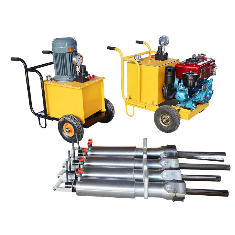 

DLX China Factory Price Mining Hydraulic Rock Splitter 900T-1200T Force Engine Electric Motor for Quarry Stone Cutting