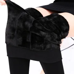 Thick Velvet Winter Leggings Women Skinny Stretch Warm High Waist Solid Color