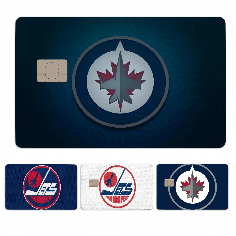 W-Winnipeg Jets pegatinas de piel de tarjeta de crédito para tarjeta bancaria VISA tarjeta de transporte pegatina impermeable antiarañazos regalo de mujer