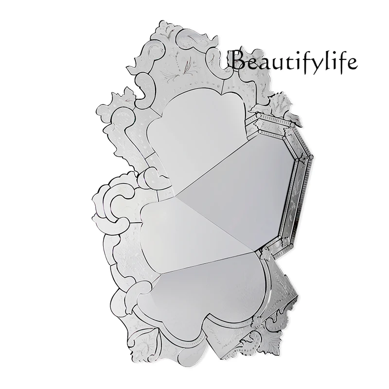 

Entrance art decorative mirror simple guest restaurant foyer sofa background wall hanging mirror