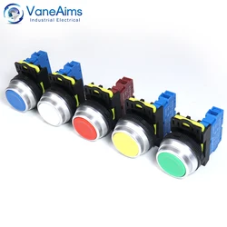 30mm LA36M Power Push Button Switch On Off 400v 10A Momentary Self locking Plastic Electrical Push Button Switch Circuit Control
