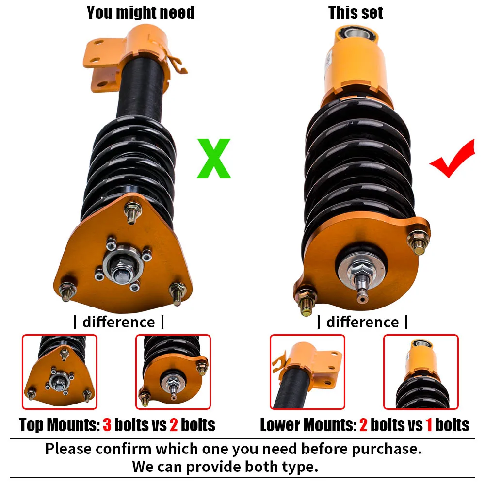 24 Way Adjustable Damper Coilovers Suspension for Subaru Legacy 2000-2004 Sedan