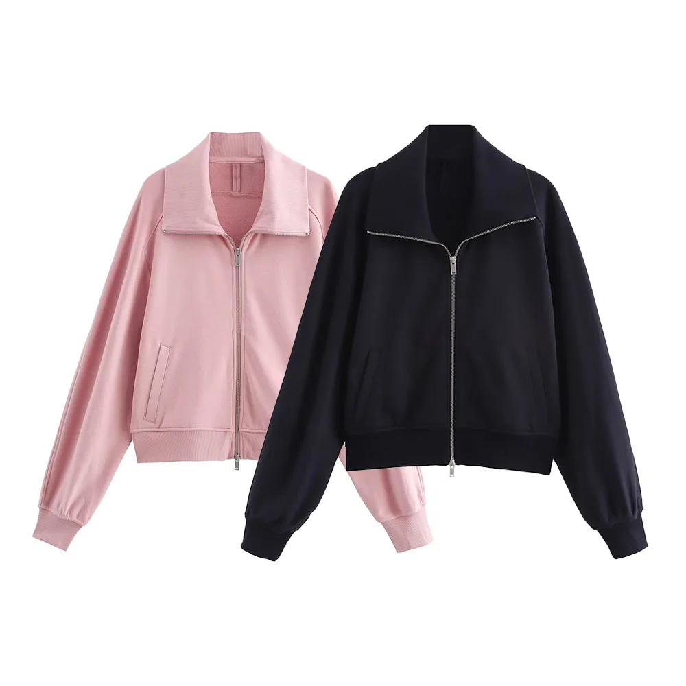 

DiYiG женская 2024, осенне-зимняя новая модная короткая куртка-свитер в ленивом стиле, шикарная универсальная тонкая куртка на молнии с лацканами Mujer