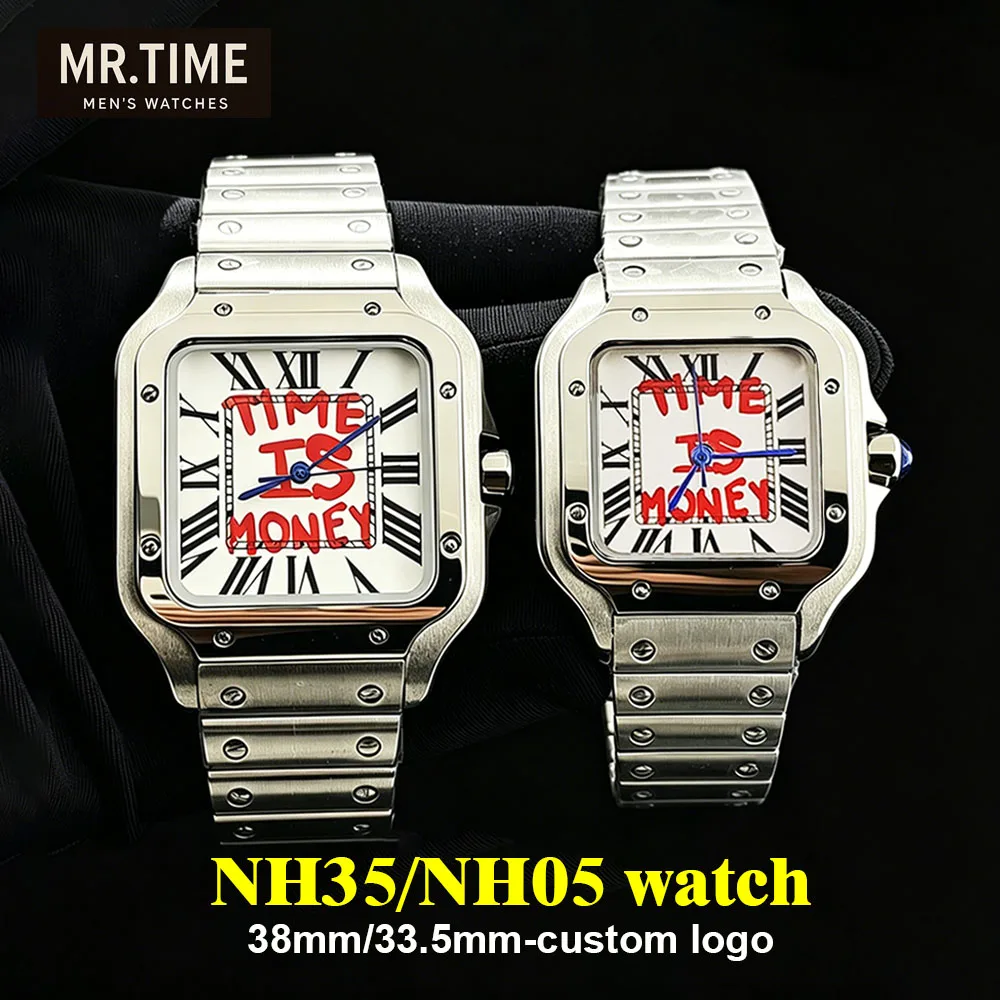 

Couple's Watch NH05 ladies' Watch/NH35 Men's Watch/Time is Money Watch Customized Logo Automatic Watch NH05/NH35 Movement Watch