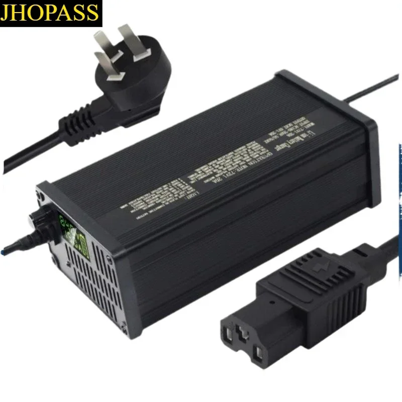 19S 69.4 فولت 15A 12A LiFePO4 شاحن بطارية ليثيوم ل E-الدراجة النارية سيارة سكوتر LCD الرسوم الذكية 110 فولت أو 220 فولت الاتحاد الأوروبي الاتحاد الأفريقي المملكة المتحدة التوصيل