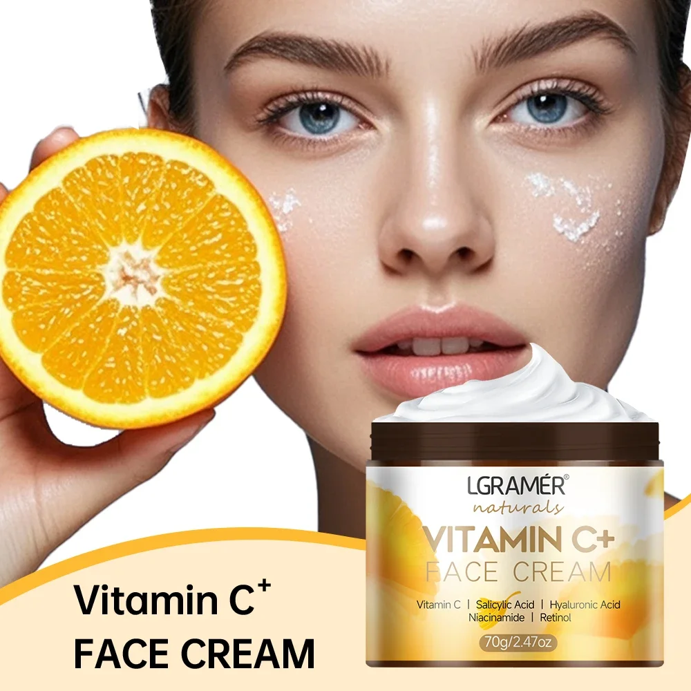 Vitamin C Facial Cream Retinol Smooth Wrinkle Moisturizing Firming Hyaluronic Lightening Repair Skincare Whitening Face Cream