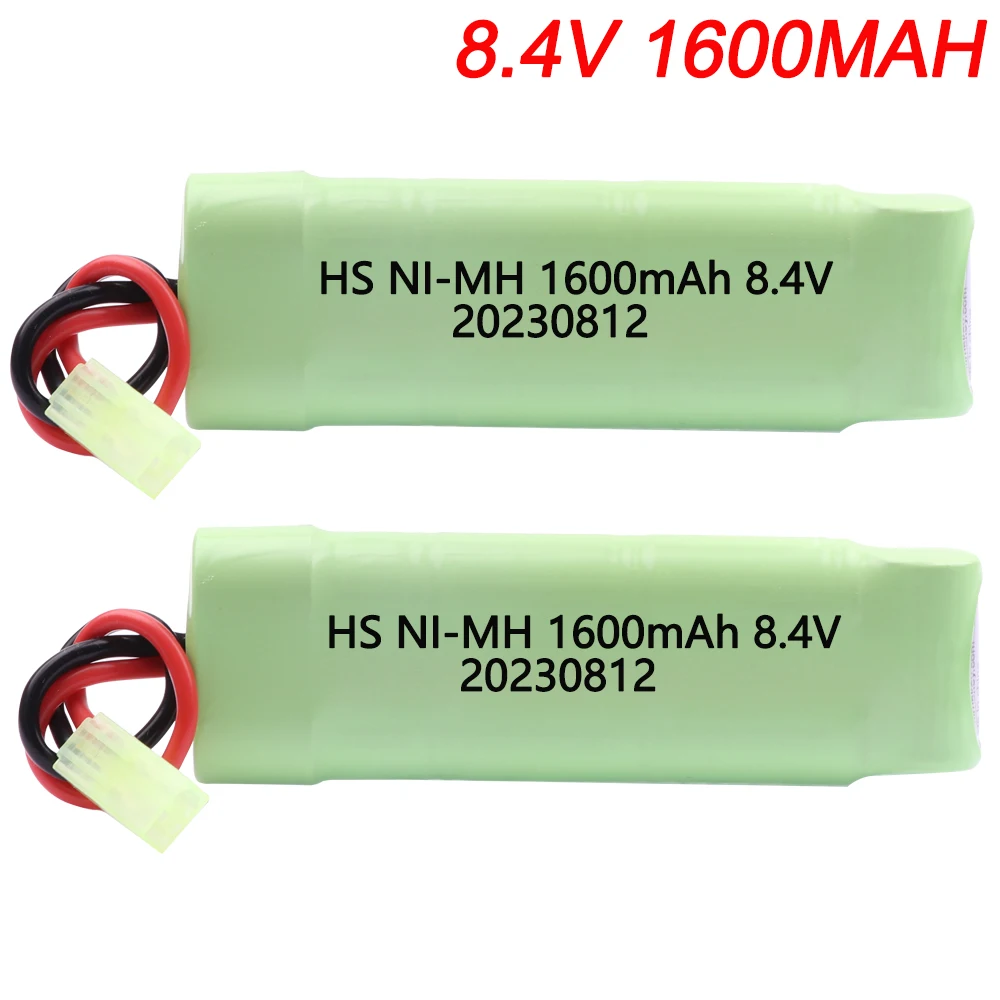 8.4V 1600mAh 7S 2/3A NiMH Flat Battery Pack for Airsoft Guns MP5, Scar, M249, M240B, M60 accessories